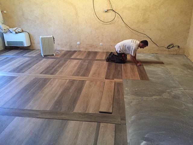 travaux de revêtement de sol